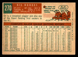 1959 Topps Baseball #270 Gil Hodges Dodgers EX-MT 538844