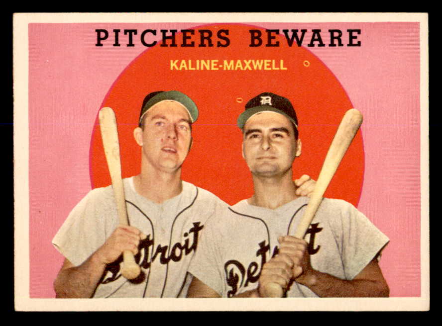1959 Topps Baseball #034 Al Kaline Charlie Maxwell EX-MT 538847