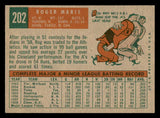 1959 Topps Baseball #202 Roger Maris A's EX-MT 538865