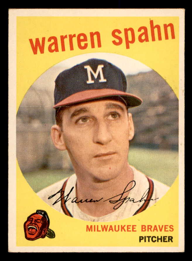 1959 Topps Baseball #040 Warren Spahn Braves EX+/EX-MT Obscure 538873