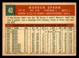 1959 Topps Baseball #040 Warren Spahn Braves EX+/EX-MT Obscure 538873