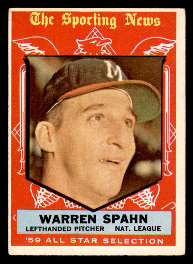 1959 Topps Baseball #571 Warren Spahn A.S. Braves EX 538874