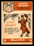 1959 Topps Baseball #571 Warren Spahn A.S. Braves EX 538874