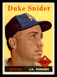 1958 Topps Baseball #088 Duke Snider Dodgers VG-EX 538879
