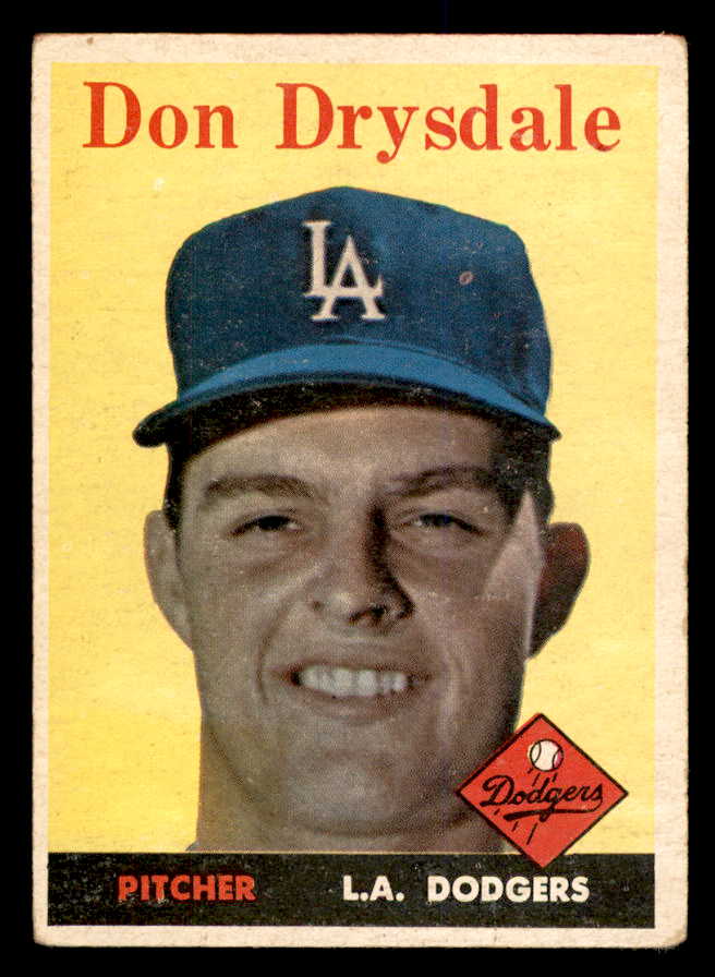 1958 Topps Baseball #025 Don Drysdale Dodgers VG-EX 538881