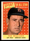 1958 Topps Baseball #485 Ted Williams A.S. Red Sox VG-EX 538886