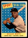 1958 Topps Baseball #486 Willie Mays A.S. Giants VG-EX 538890