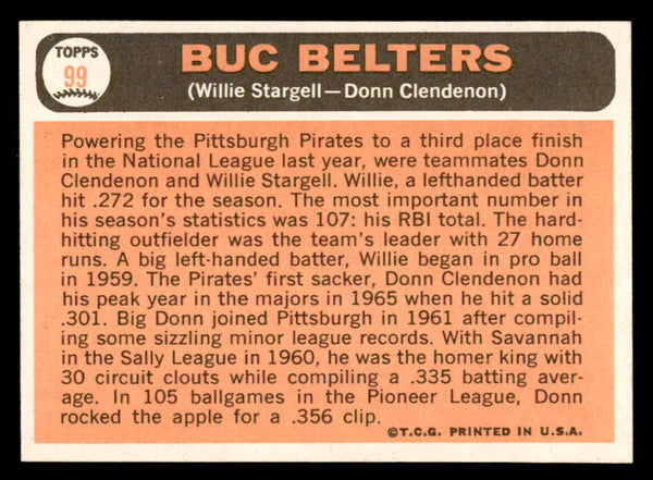 1966 Topps Baseball #099 Willie Stargell Donn Clendenon NR-MT 538915