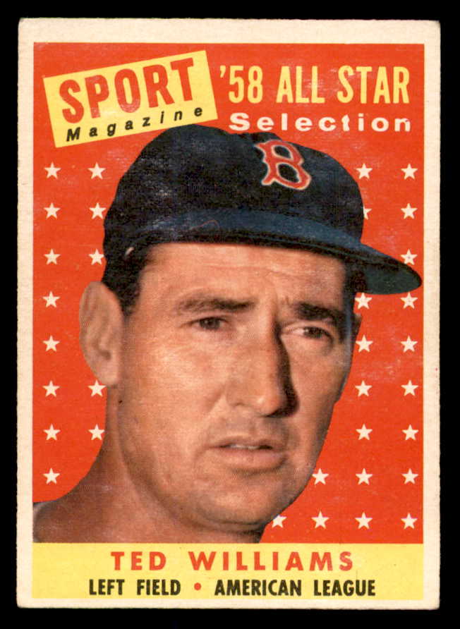 1958 Topps Baseball #485 Ted Williams A.S. Red Sox EX 538951