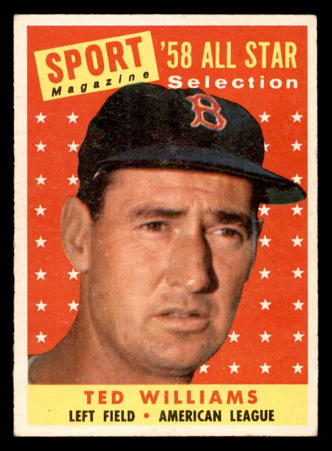 1958 Topps Baseball #485 Ted Williams A.S. Red Sox EX-MT 538952