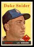 1958 Topps Baseball #088 Duke Snider Dodgers EX-MT 538953