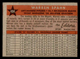 1958 Topps Baseball #494 Warren Spahn A.S. Braves EX 538957