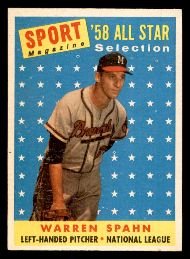 1958 Topps Baseball #494 Warren Spahn A.S. Braves EX-MT 538958