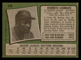 1971 Topps Baseball #630 Roberto Clemente Pirates VG-EX 538980
