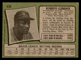 1971 Topps Baseball #630 Roberto Clemente Pirates VG-EX 538982