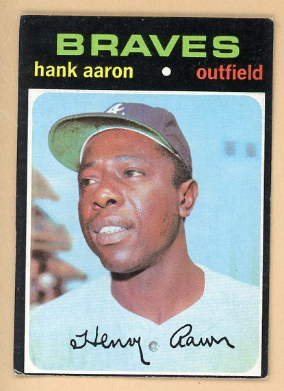1971 Topps Baseball #400 Hank Aaron Braves EX 538987