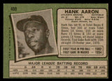 1971 Topps Baseball #400 Hank Aaron Braves EX 538987
