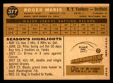 1960 Topps Baseball #377 Roger Maris Yankees EX-MT 538992