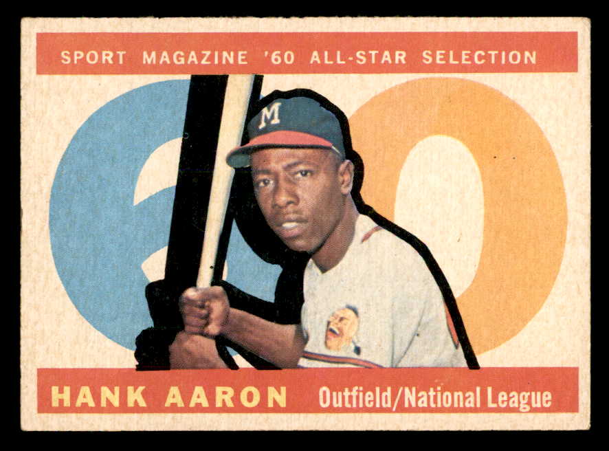 1960 Topps Baseball #566 Hank Aaron A.S. Braves EX 538997