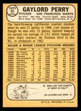 1968 Topps Baseball #085 Gaylord Perry Giants NR-MT 539009