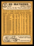 1968 Topps Baseball #058 Eddie Mathews Tigers EX-MT 539014
