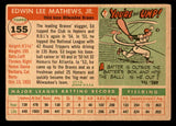 1955 Topps Baseball #155 Eddie Mathews Braves VG-EX 539033