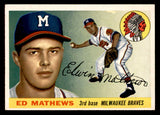 1955 Topps Baseball #155 Eddie Mathews Braves EX-MT 539034