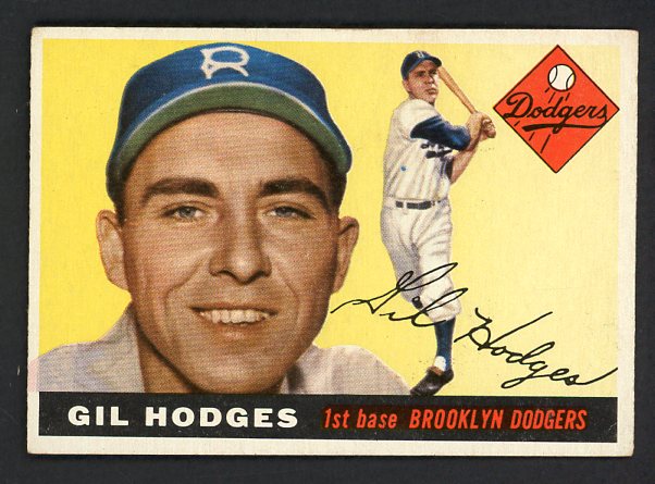 1955 Topps Baseball #187 Gil Hodges Dodgers VG-EX 539035