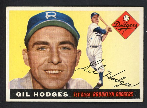 1955 Topps Baseball #187 Gil Hodges Dodgers EX+/EX-MT 539036