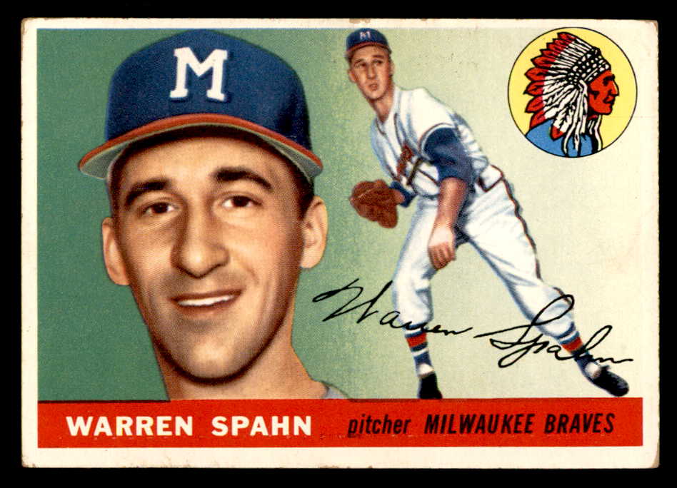 1955 Topps Baseball #031 Warren Spahn Braves VG-EX 539039