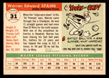 1955 Topps Baseball #031 Warren Spahn Braves EX 539041