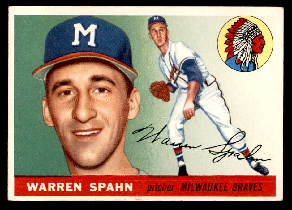 1955 Topps Baseball #031 Warren Spahn Braves EX-MT 539043