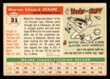 1955 Topps Baseball #031 Warren Spahn Braves EX-MT 539043