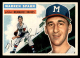 1956 Topps Baseball #010 Warren Spahn Braves EX-MT Gray 539048