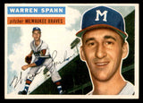 1956 Topps Baseball #010 Warren Spahn Braves EX-MT White 539050