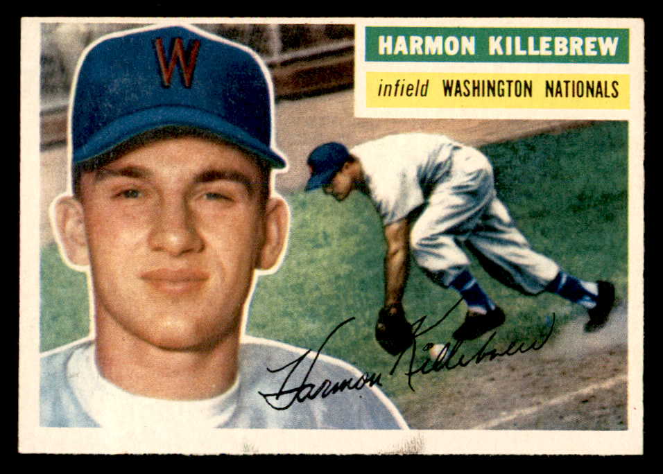 1956 Topps Baseball #164 Harmon Killebrew Senators EX+/EX-MT Gray 539060