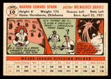 1956 Topps Baseball #010 Warren Spahn Braves VG-EX White 539062