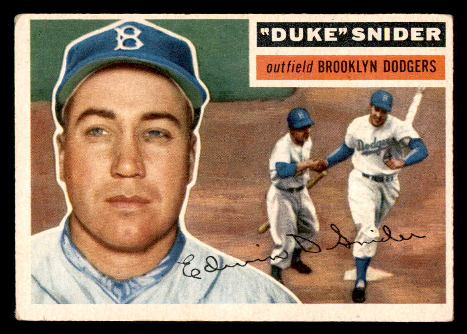 1956 Topps Baseball #150 Duke Snider Dodgers VG-EX Gray 539064