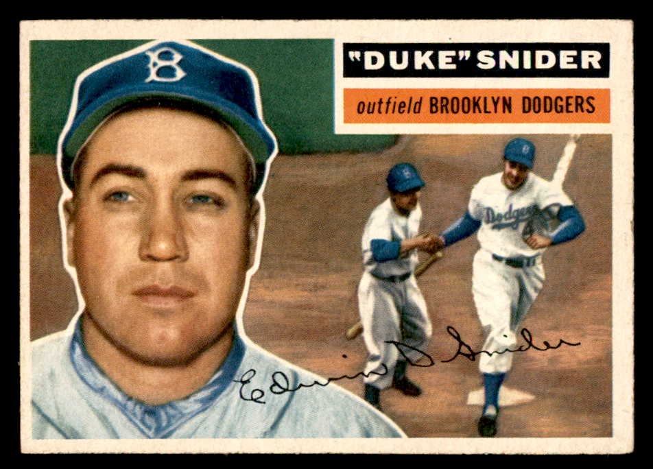 1956 Topps Baseball #150 Duke Snider Dodgers EX-MT Gray 539065