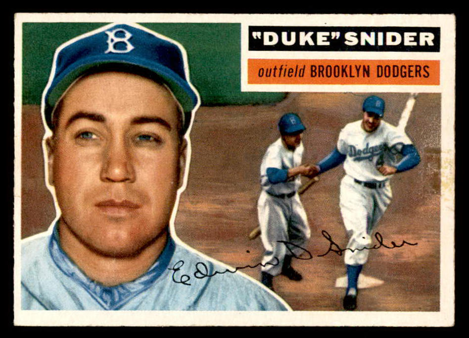 1956 Topps Baseball #150 Duke Snider Dodgers EX-MT Gray 539066
