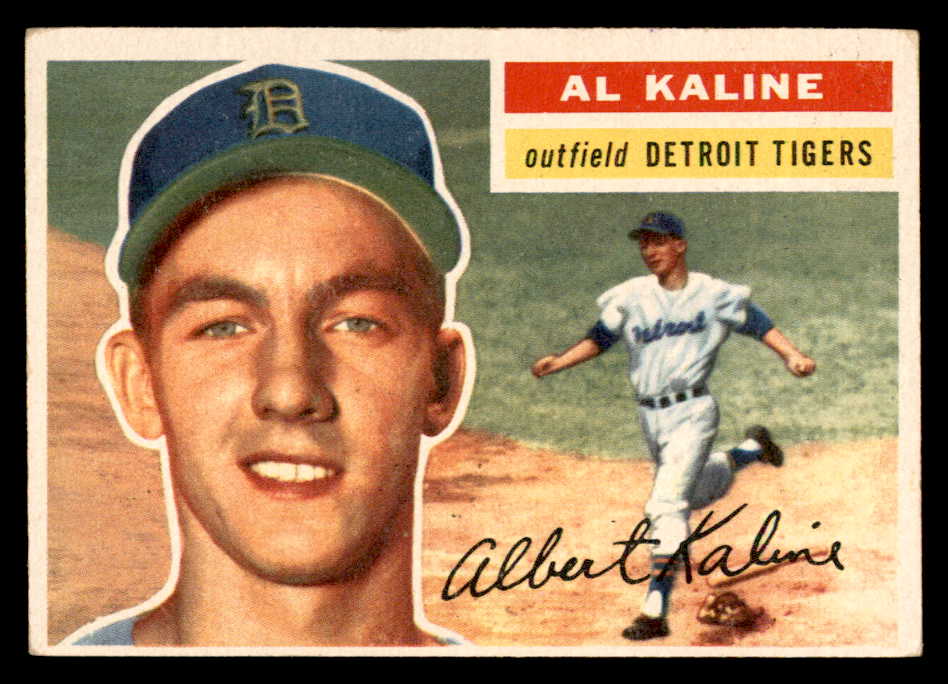 1956 Topps Baseball #020 Al Kaline Tigers EX White 539071