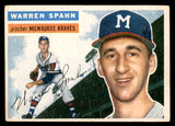 1956 Topps Baseball #010 Warren Spahn Braves VG-EX White 539074