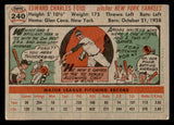 1956 Topps Baseball #240 Whitey Ford Yankees EX 539077