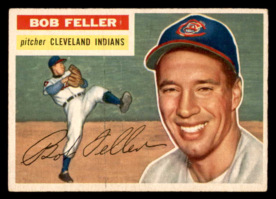 1956 Topps Baseball #200 Bob Feller Indians EX 539082