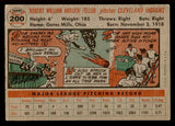 1956 Topps Baseball #200 Bob Feller Indians EX 539082
