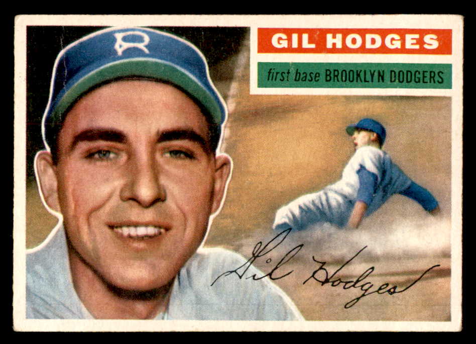 1956 Topps Baseball #145 Gil Hodges Dodgers VG-EX Gray 539084