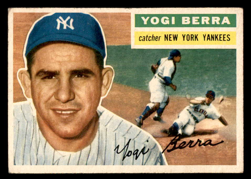 1956 Topps Baseball #110 Yogi Berra Yankees VG-EX Gray 539086