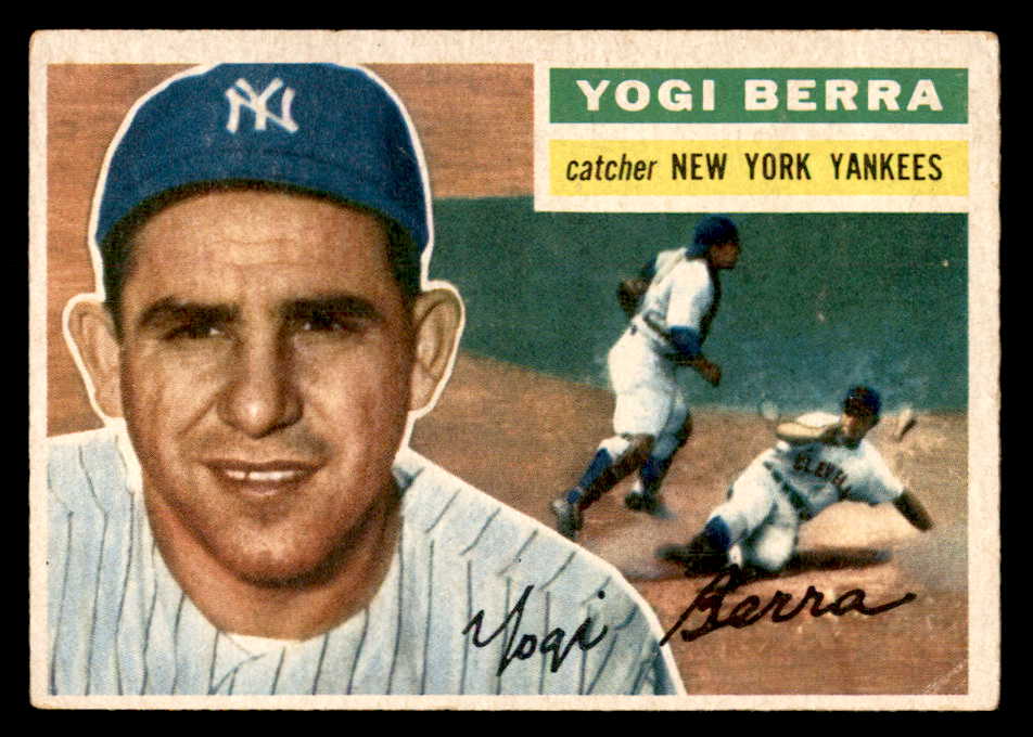 1956 Topps Baseball #110 Yogi Berra Yankees VG-EX Gray 539087