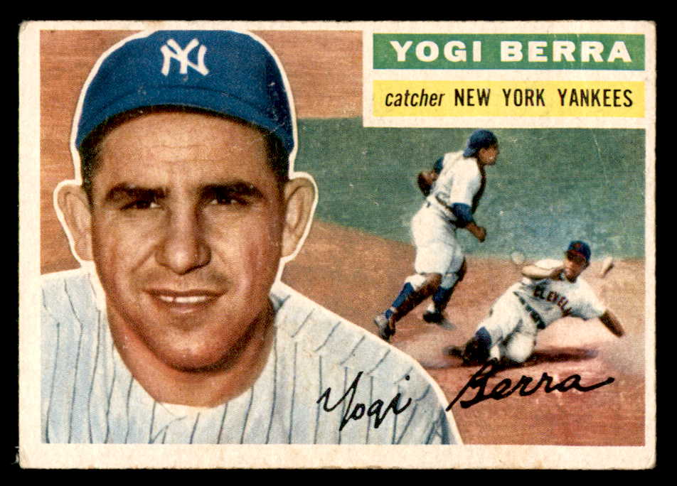 1956 Topps Baseball #110 Yogi Berra Yankees VG-EX Gray 539088