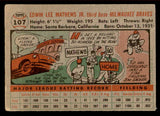 1956 Topps Baseball #107 Eddie Mathews Braves VG-EX Gray 539090